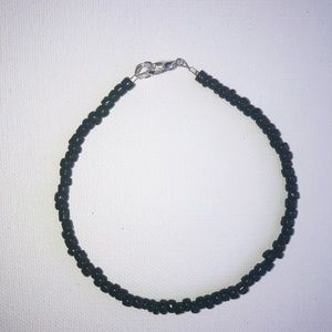 Summer jewelry Black seed bead anklet handmade beaded ankle bracelet for women